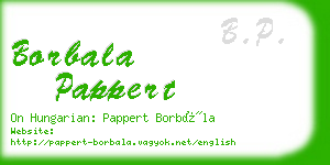 borbala pappert business card